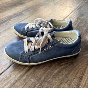 Taos Women's Star Canvas Sneaker, Charcoal Blue, 8.5